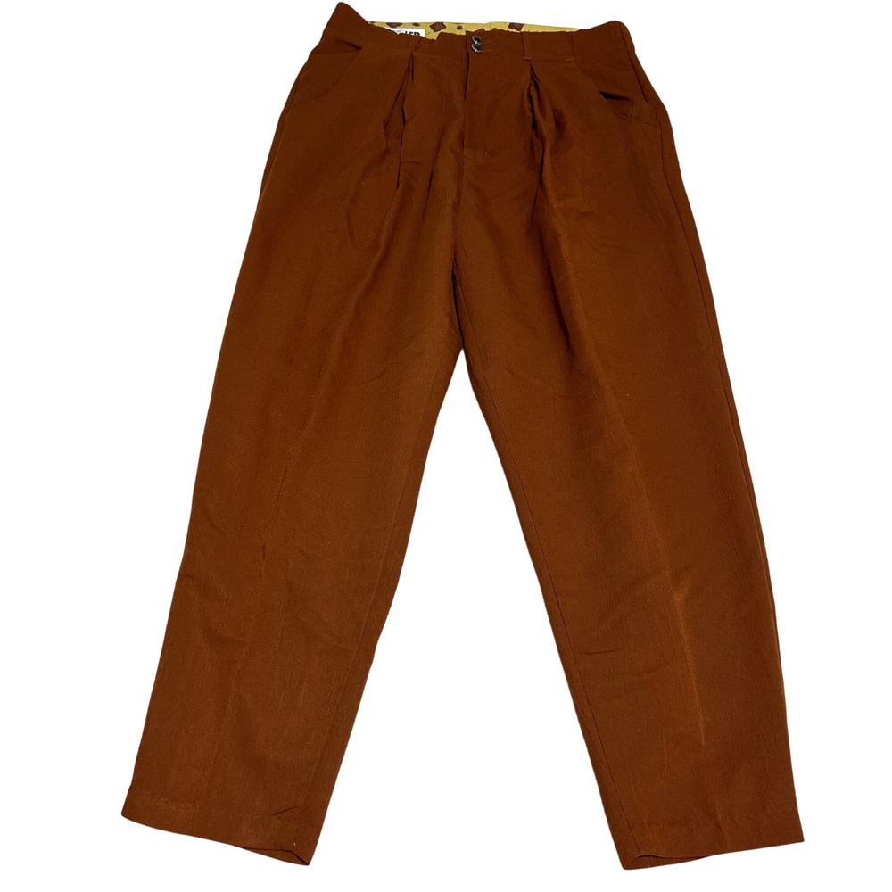 Cotler Pleated Trousers Womens 13/14 28 Brown Vintage Tapered High Rise 90s
